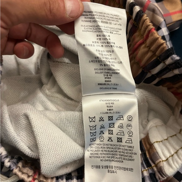 Burberry Checkered Joggers - Tan, White, and Black - Picture 5 of 6